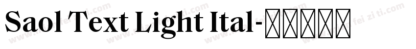 Saol Text Light Ital字体转换